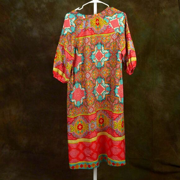 Emily Van Den Burg 100% Cotton Floral Tunic Dress Size 36 - Picture 2 of 3